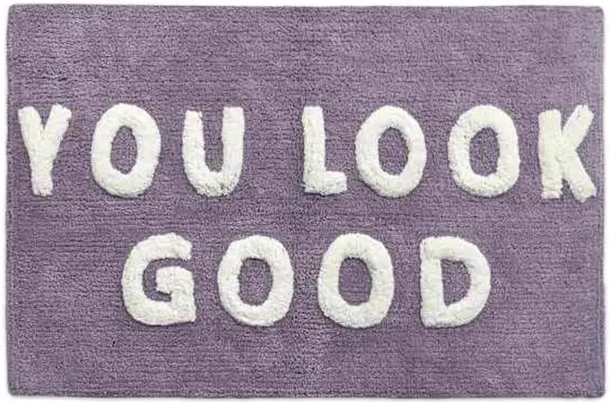 Purple You Look Good Tufted Bath Rug, 20x30