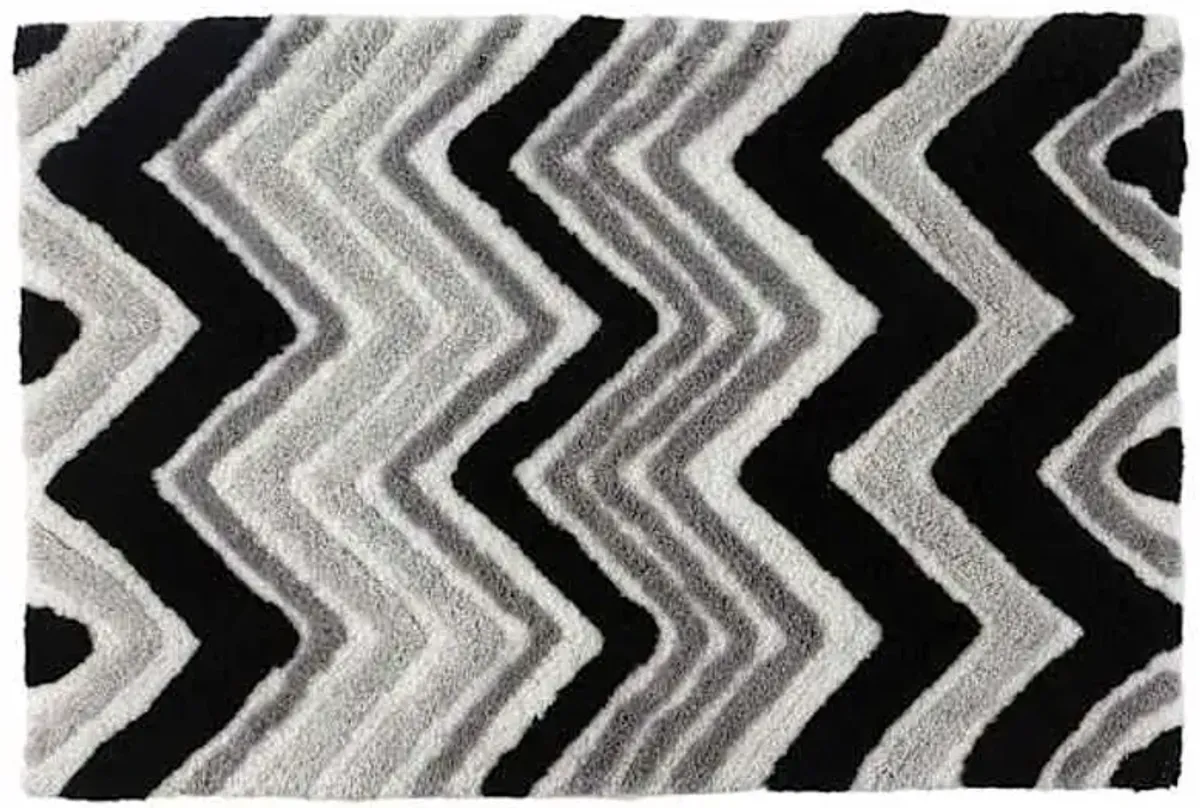 Neutrals Chevron Tufted Bath Rug, 20x30