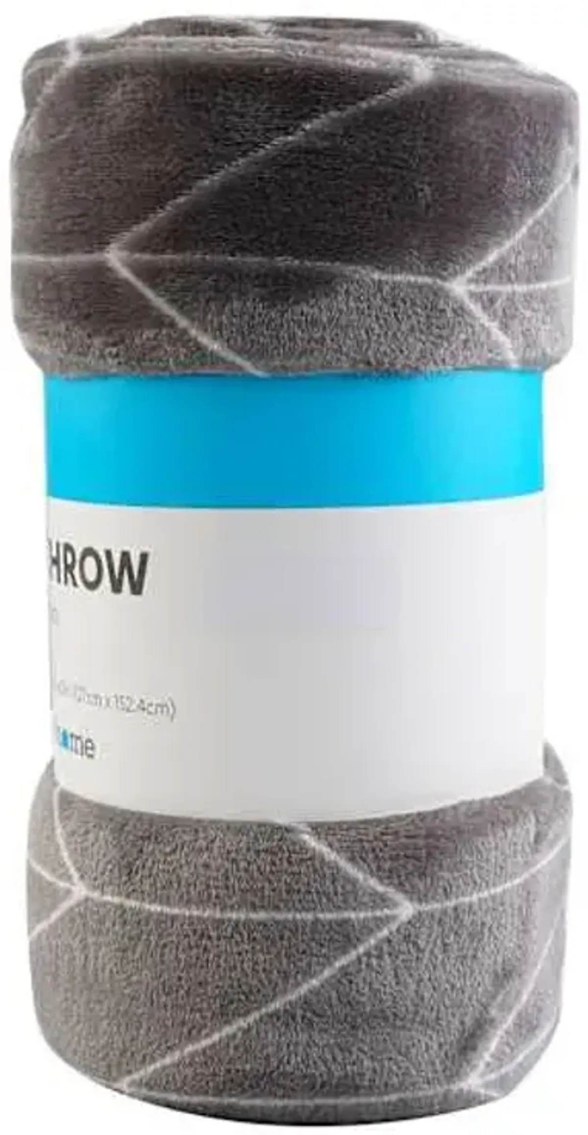 Dark Grey Herringbone Print Micro Plush Throw Blanket, 50x60