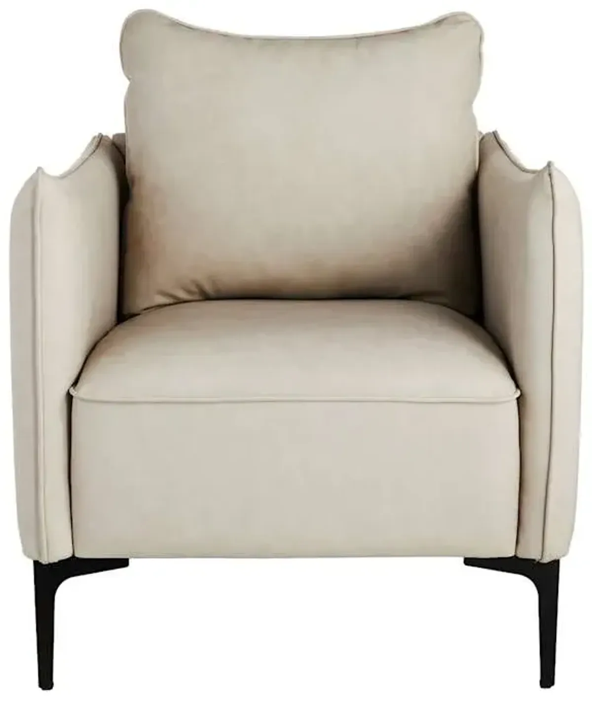 Crosby St. Ryan Faux Leather Accent Chair, Grey Leather