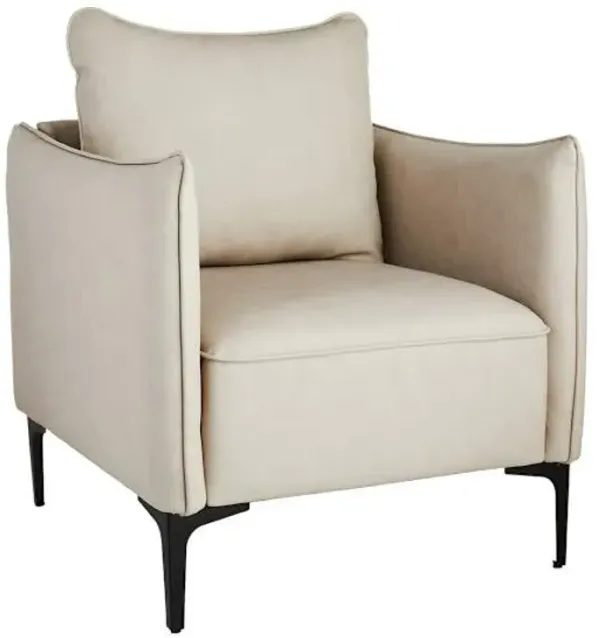 Crosby St. Ryan Faux Leather Accent Chair, Grey Leather