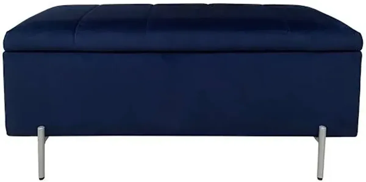 Cohen Storage Bench, Navy Blue