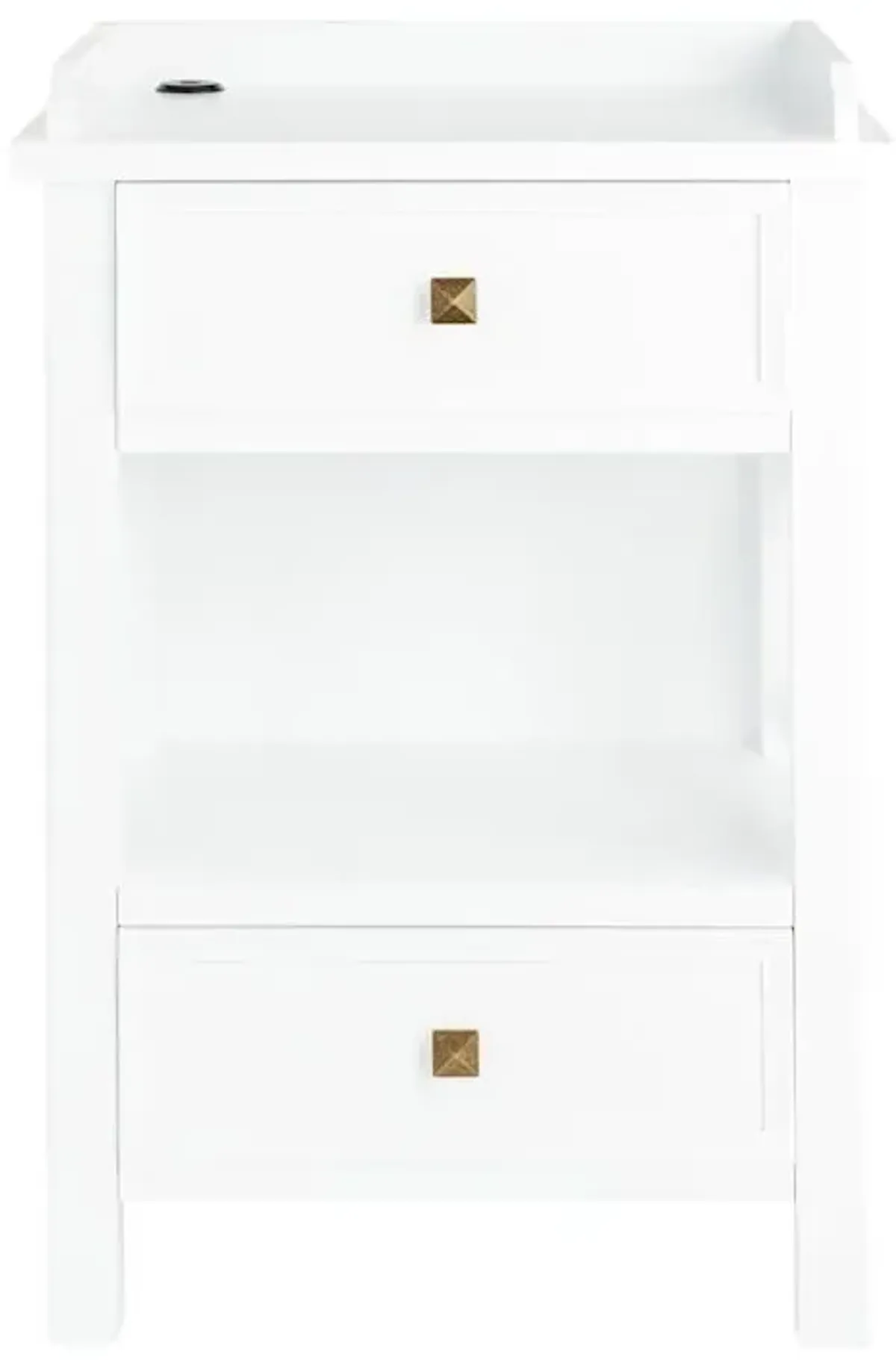 Jane X-Side Table with USB, White