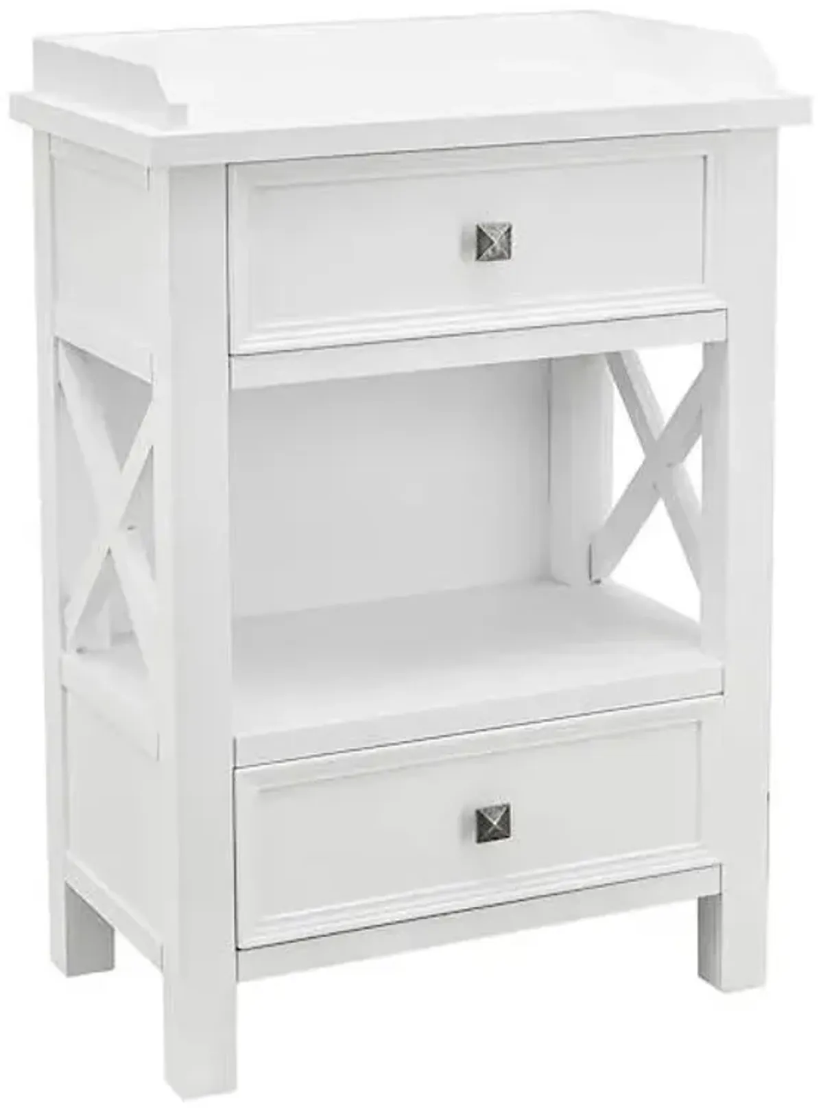 Jane X-Side Table with USB, White