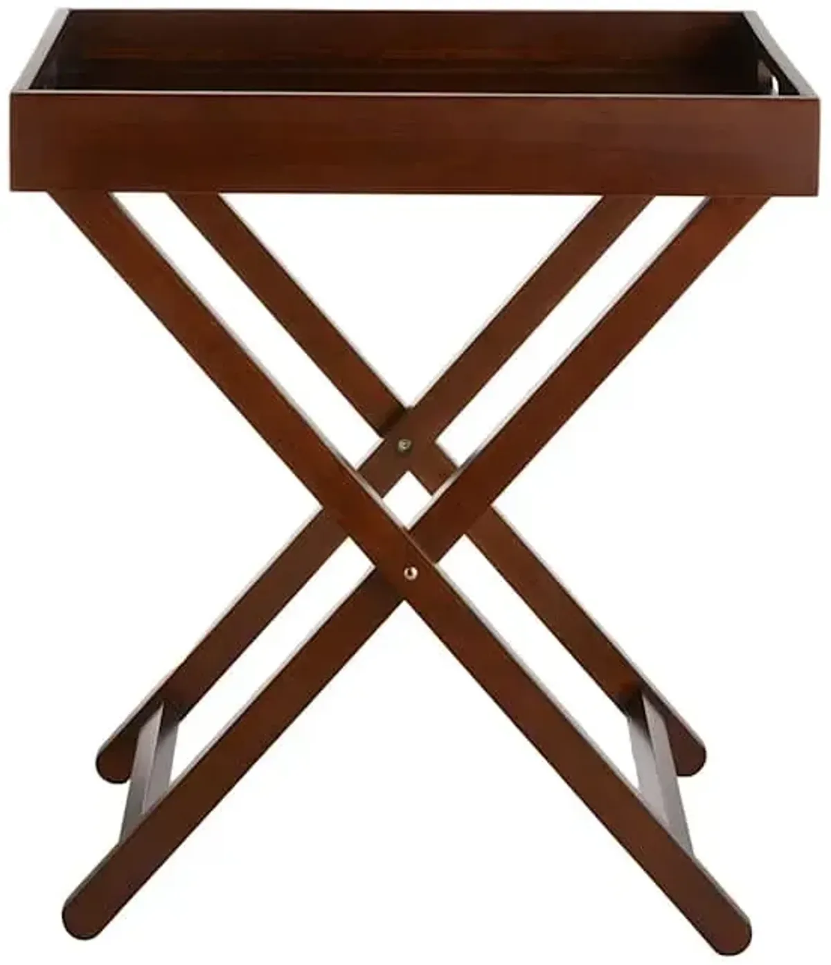 Laura Folding Tray Table - Walnut Finish