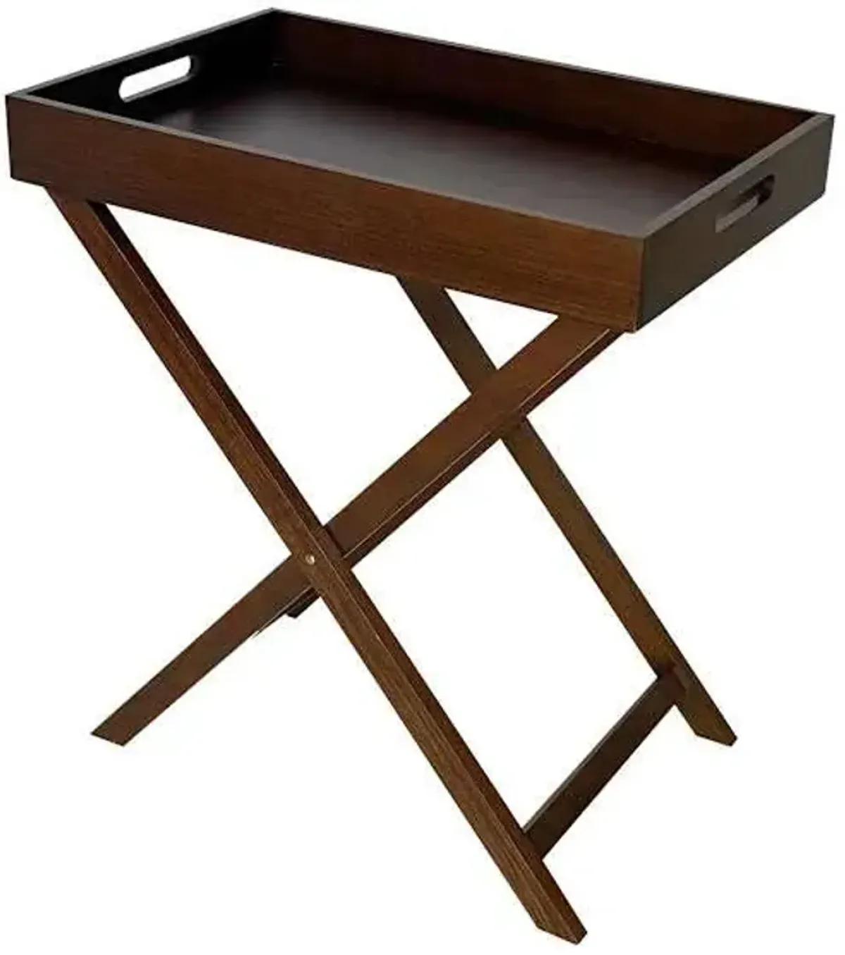 Laura Folding Tray Table - Walnut Finish