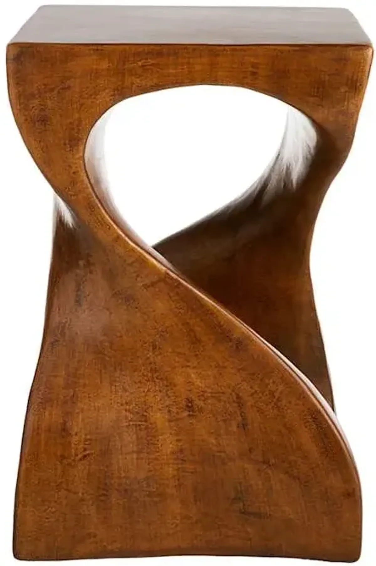 Twist Accent Table, Walnut Finish
