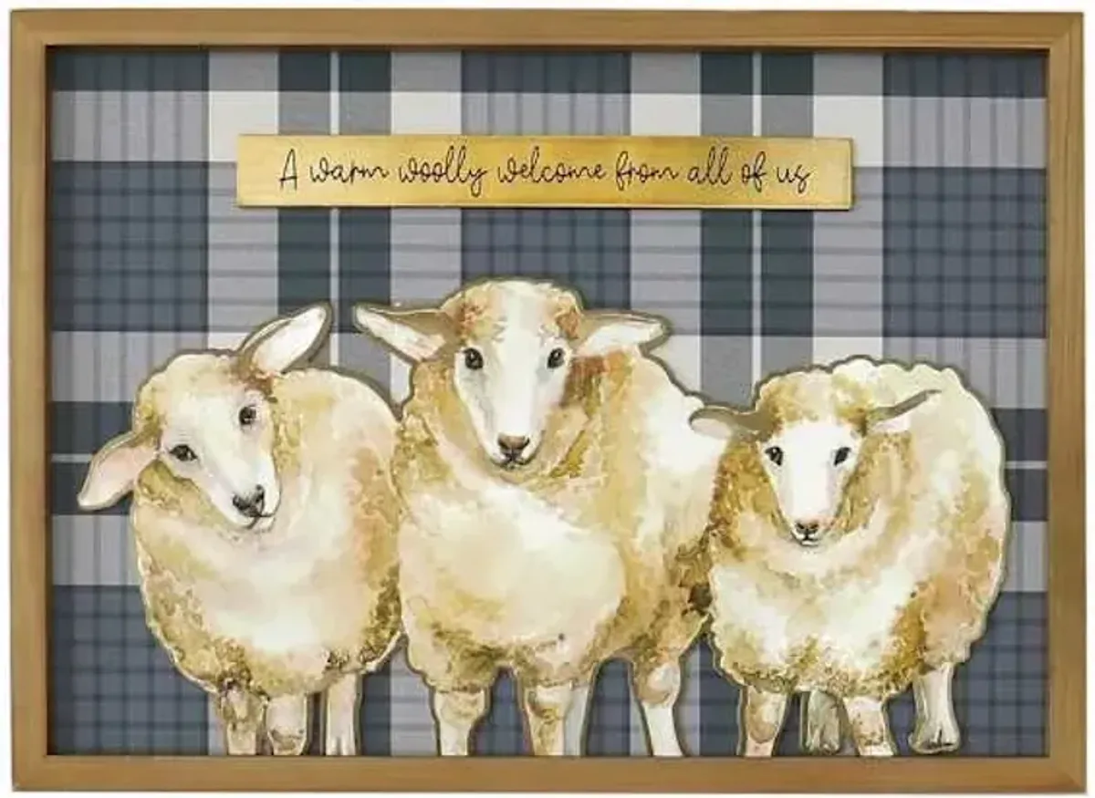 a Warm Wooly Welcome from All of Us Wall Art, 24x18