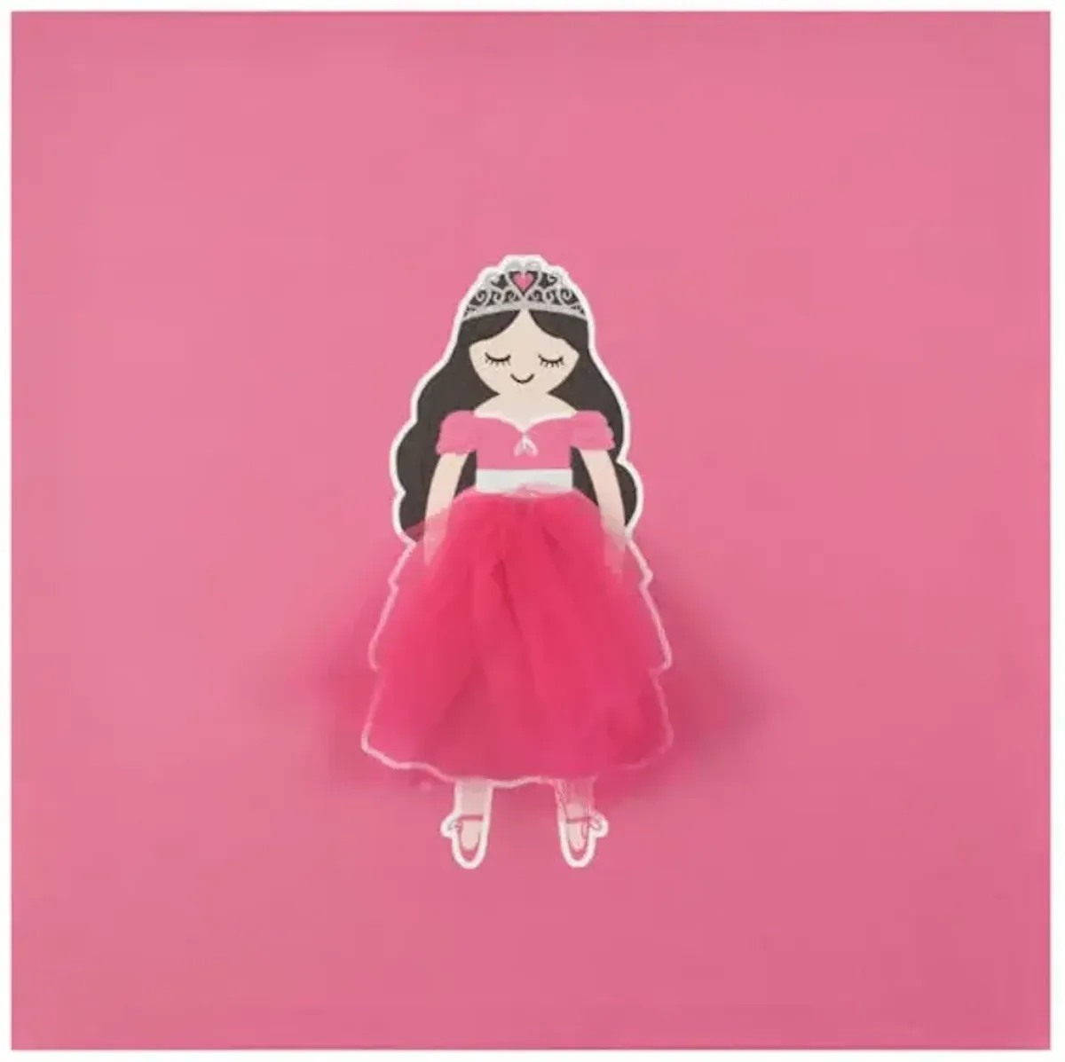 Tiny Dreamers Hot Pink Princess Canvas Wall Art, 12"