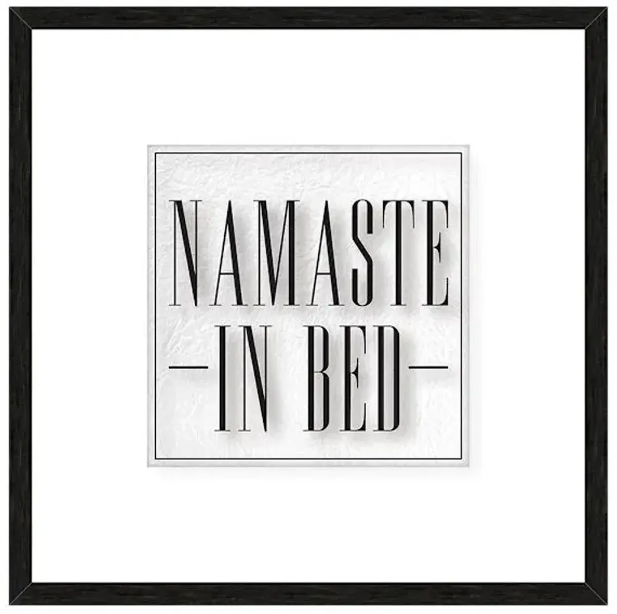 Framed Namaste in Bed Canvas Wall Decor, 12.5"