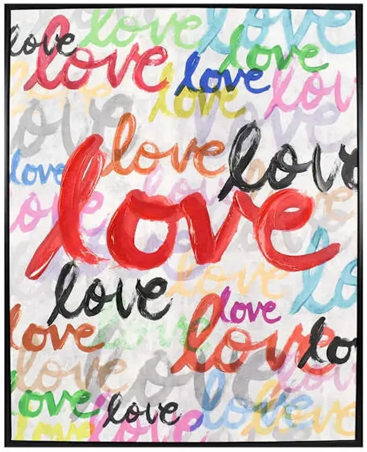 Love Framed Canvas Wall Art, 23x29