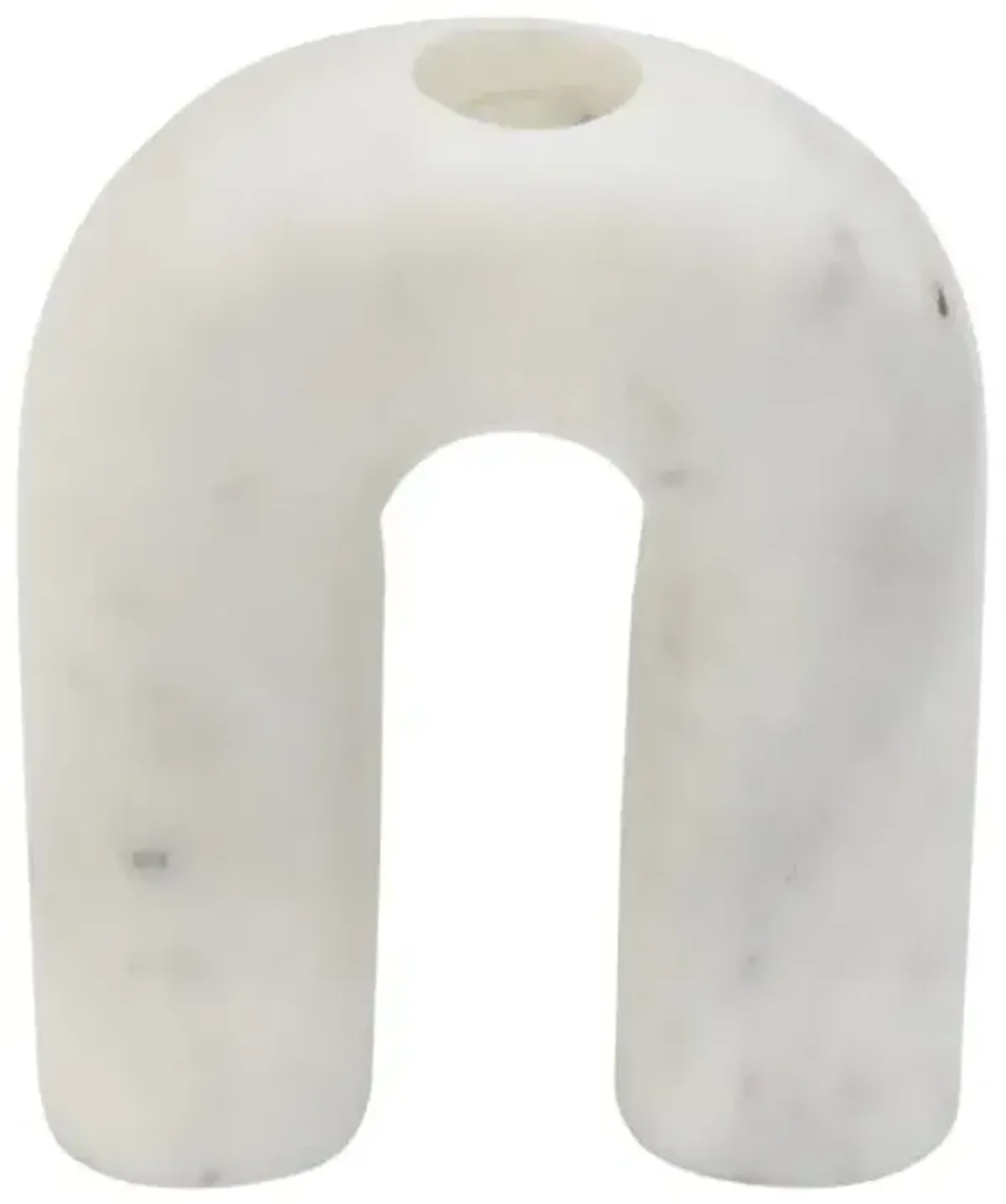 Crosby St. White Marble Taper Candle Holder, 5"