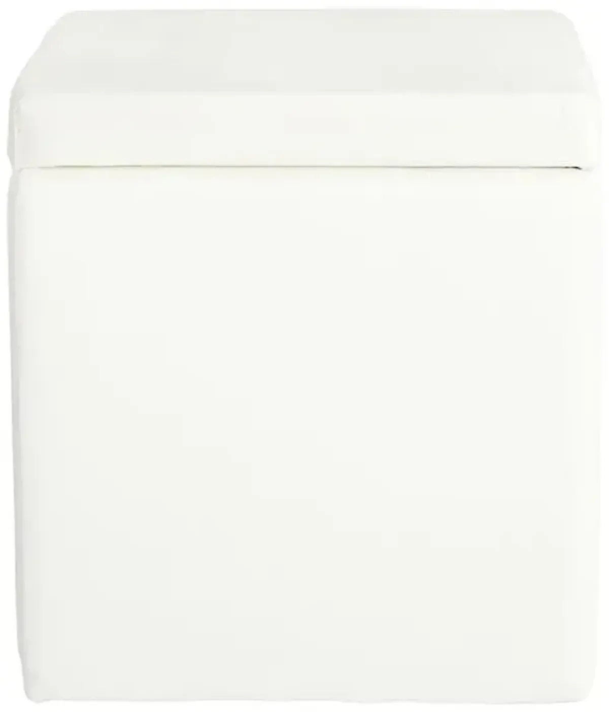 Hannah Square Storage Ottoman, Cream