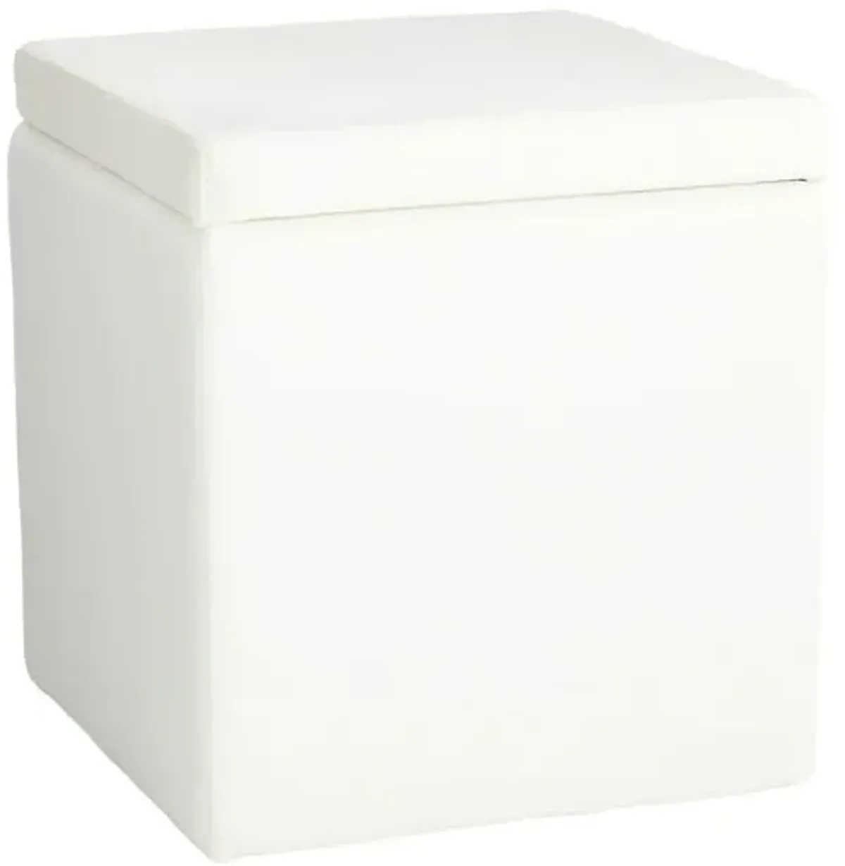 Hannah Square Storage Ottoman, Cream