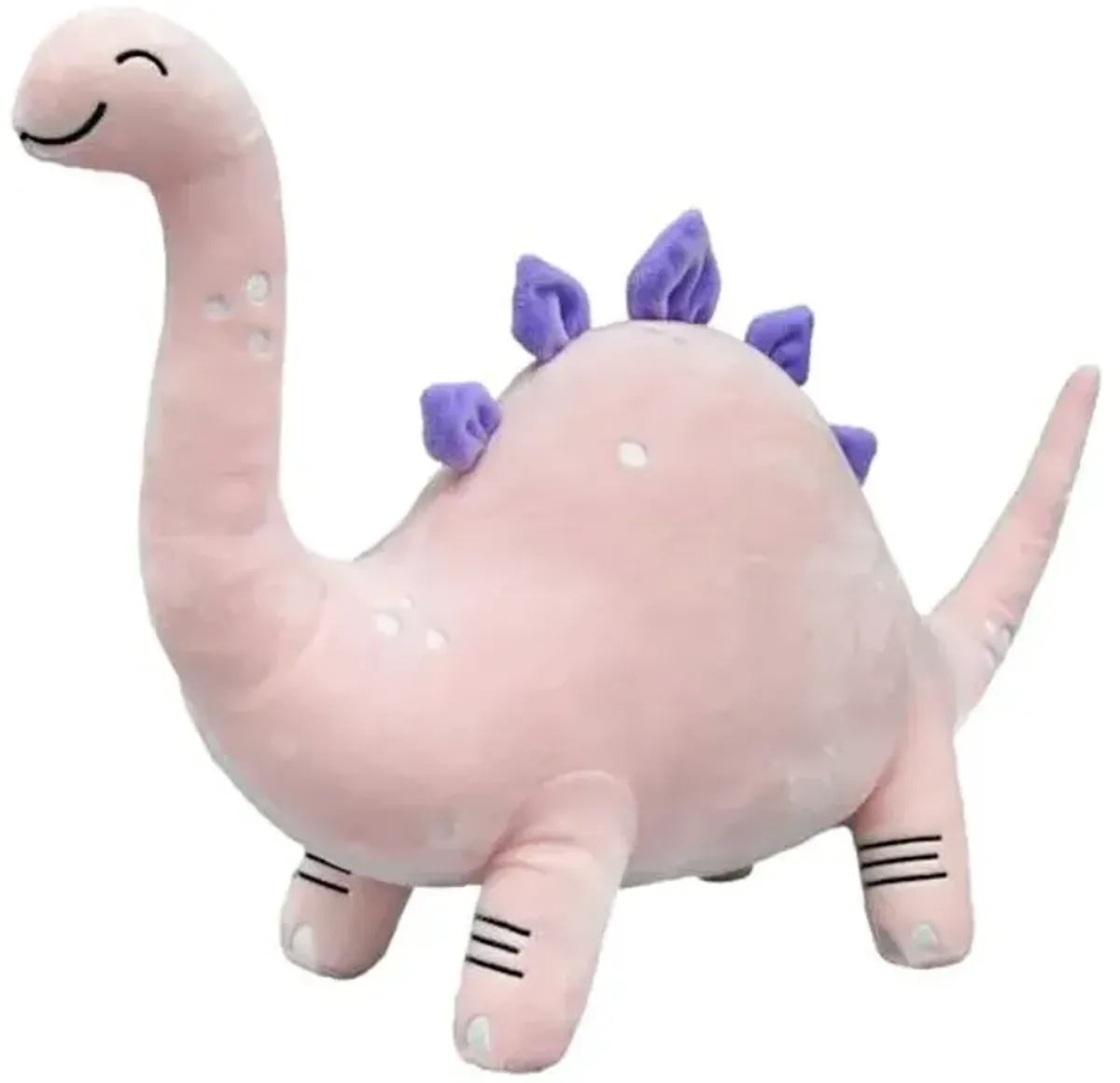 Tiny Dreamers Pink Stegosaurus Dinosaur Shaped Pillow