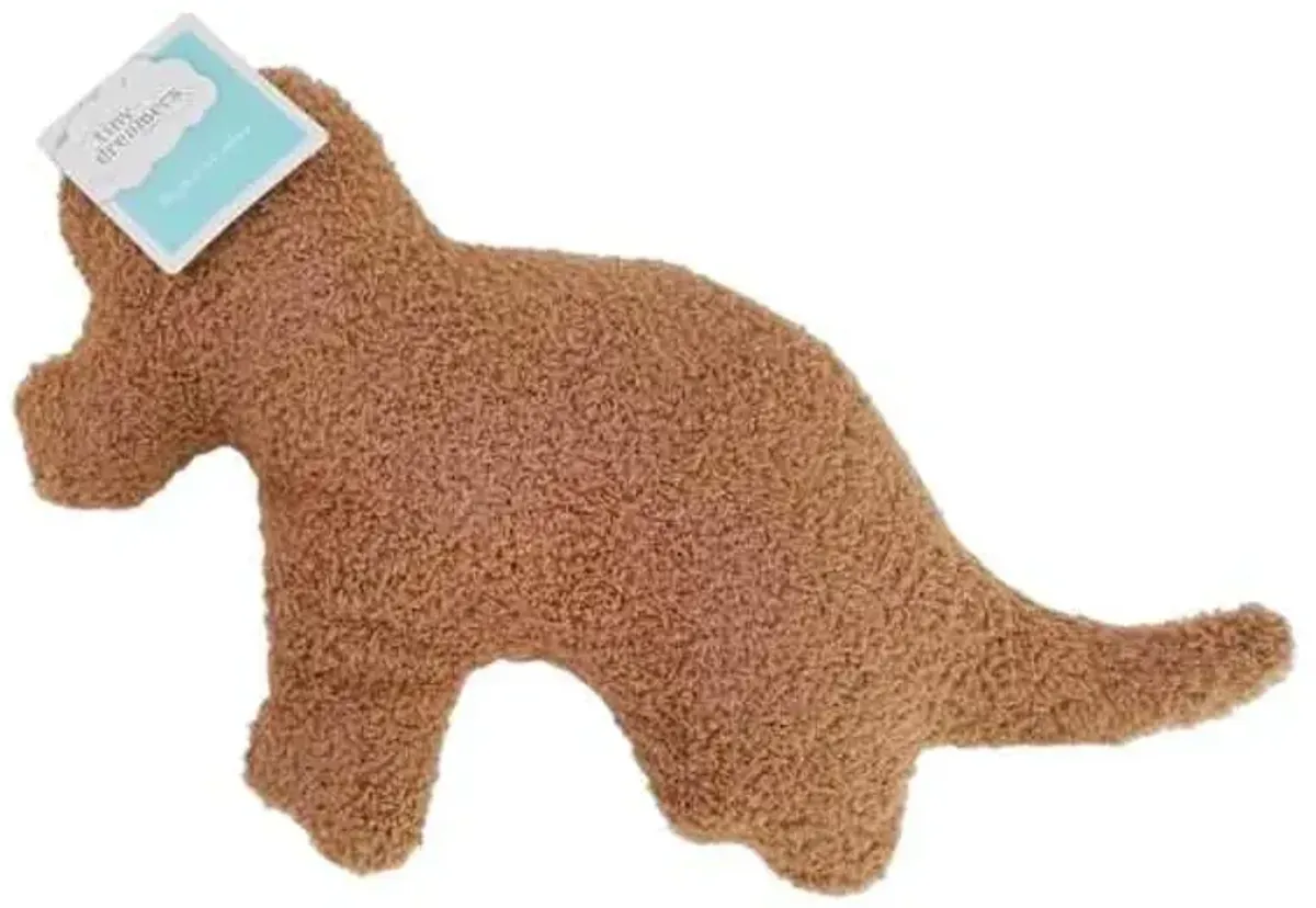 Tiny Dreamers Triceratops Dinosaur Nugget Shaped Pillow, 10x12