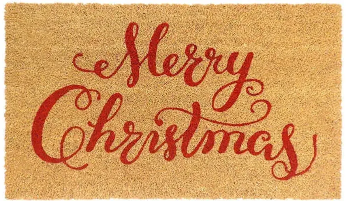 Simple Merry Christmas Coir Mat, 10x30