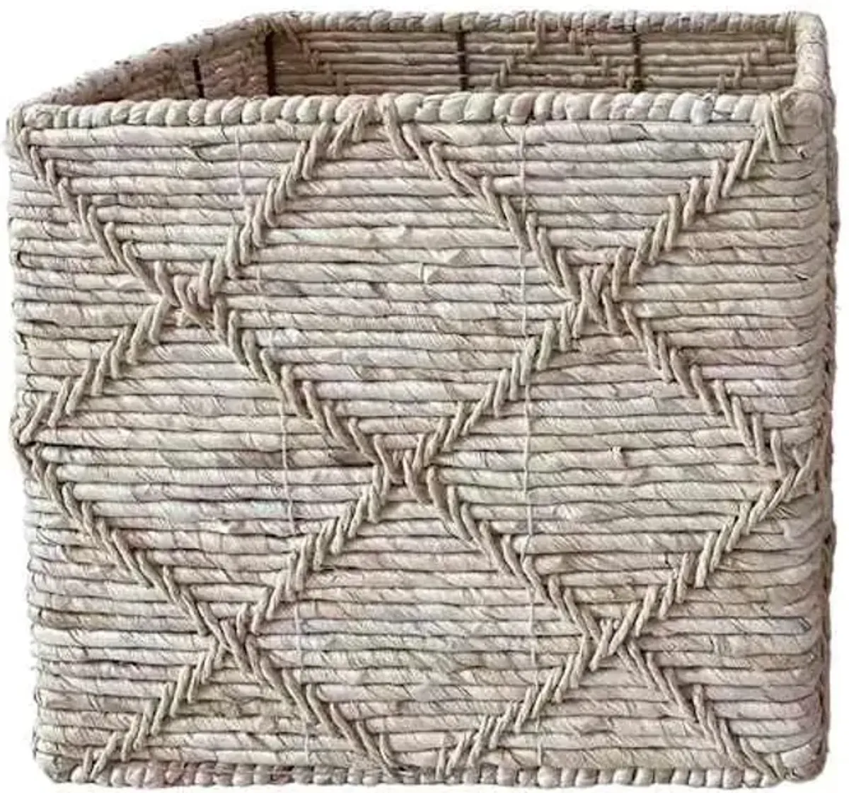 Natural Diamond Weave Modular Storage Cube, 13"
