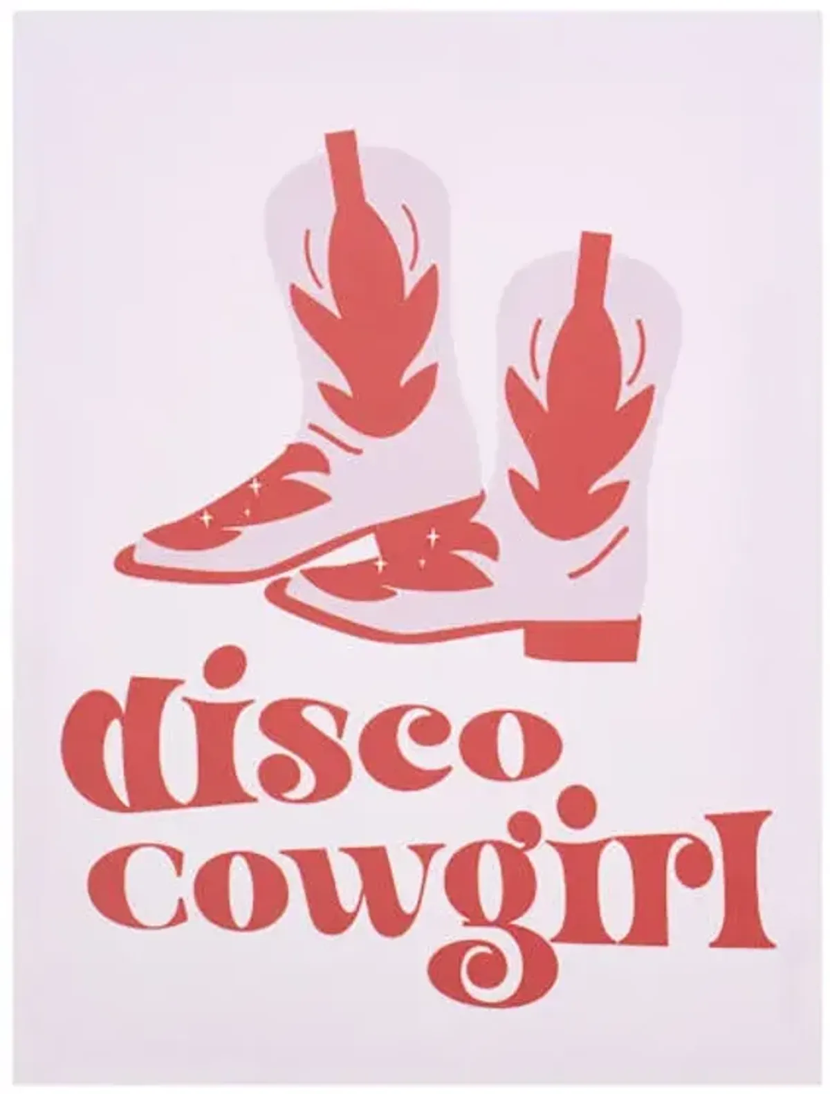 Disco Cowgirl Canvas Print Wall Art, 12x16