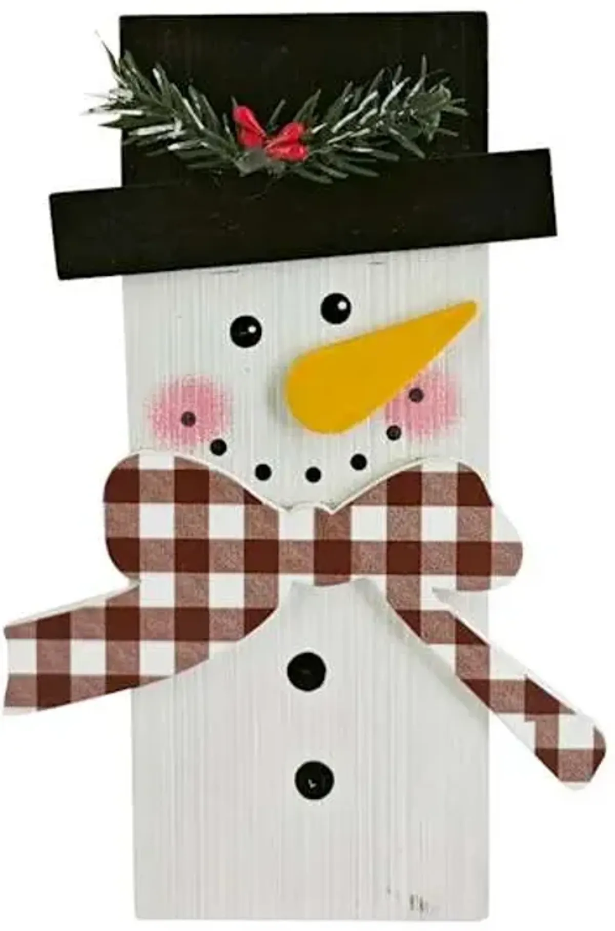 Homespun Holiday Snowman Tabletop Decor, 7"