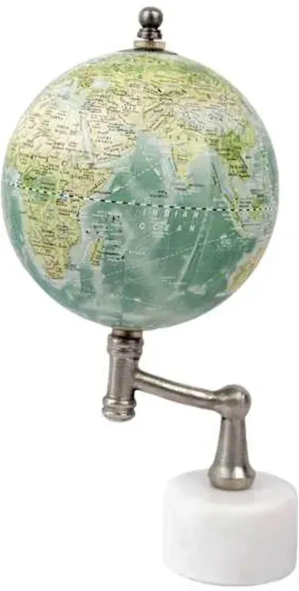 Colored Globe with Marble Base, 5"