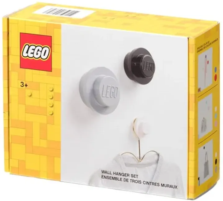 Lego Wall Hanger, White & Black & Grey