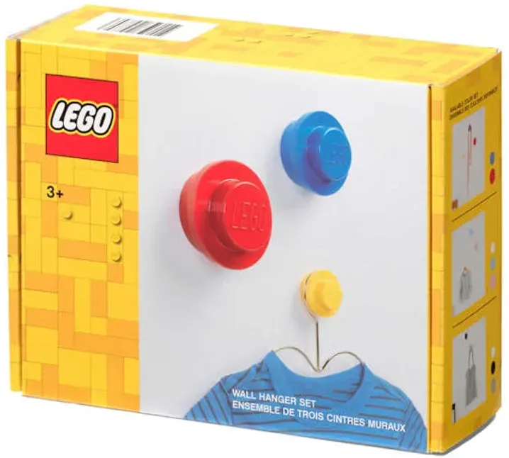 Lego Wall Hanger, Yellow & Blue & Red