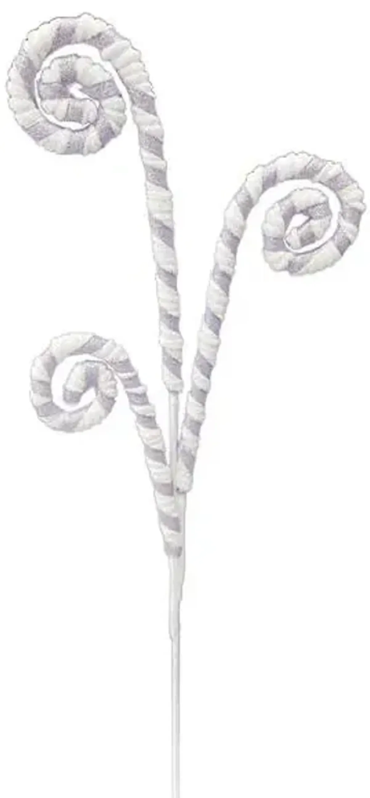 Mrs. Claus' Bakery White & Purple Twine Curly Stem, 28"