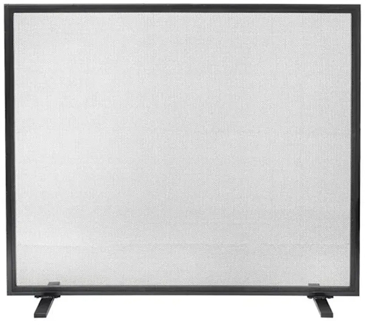 37X32 Black Rectangular Metal Fireplace Screen