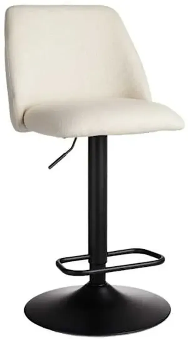 Honeybloom Petra Adjustable Swivel Barstool, Beige