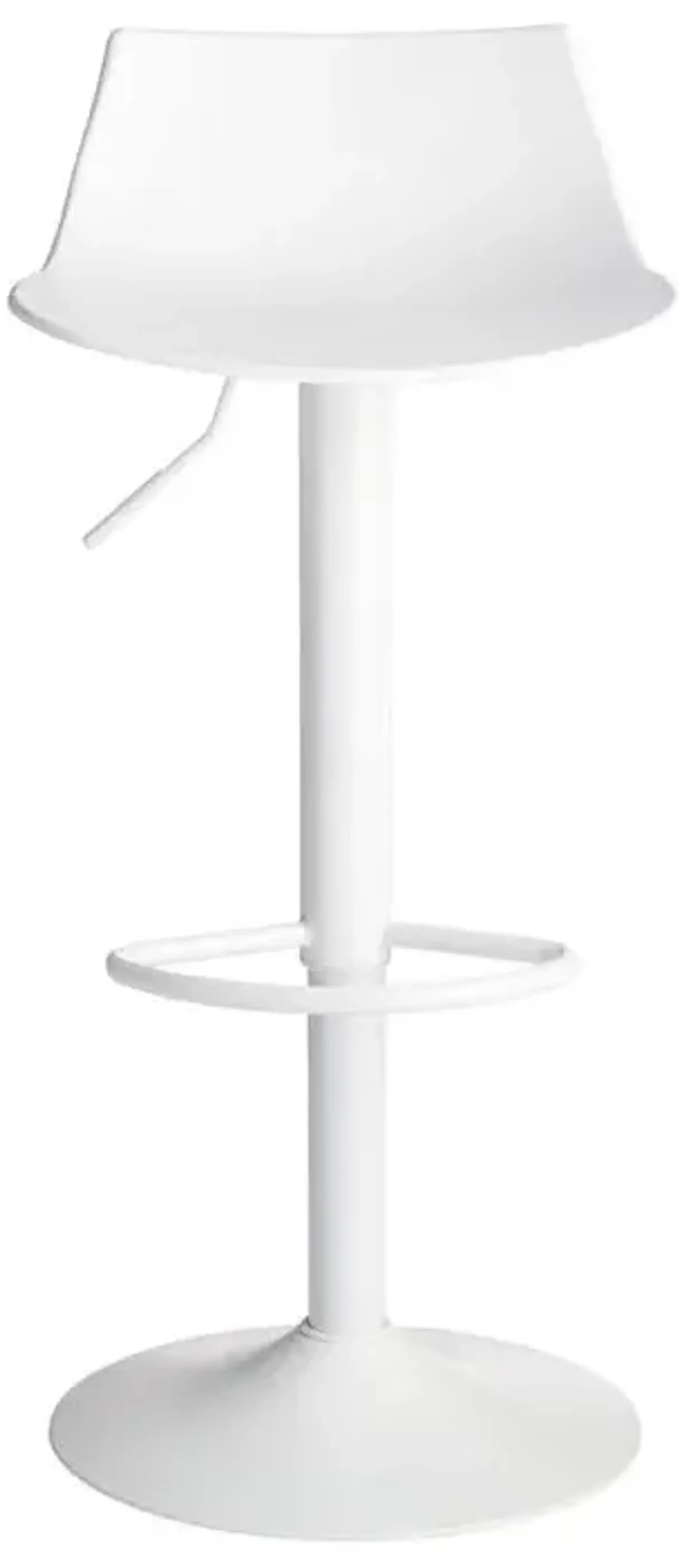 Crosby St. Talia Adjustable Swivel Barstool, White