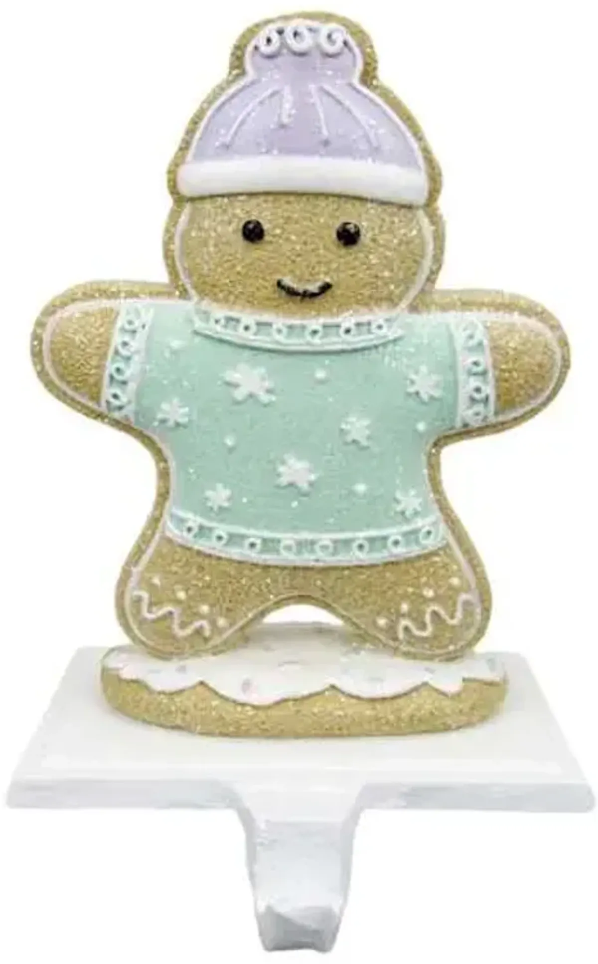 Mrs. Claus' Bakery Metal Stocking Holder Gingerbread Boy, 7"