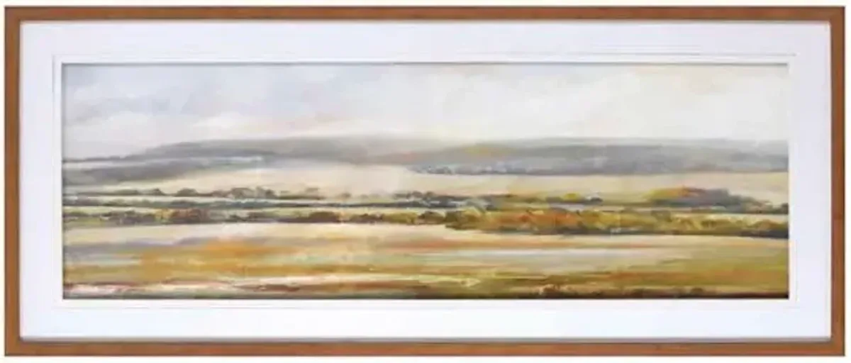 Glass Framed Perfected Pasture Print Wall Art, 41x17