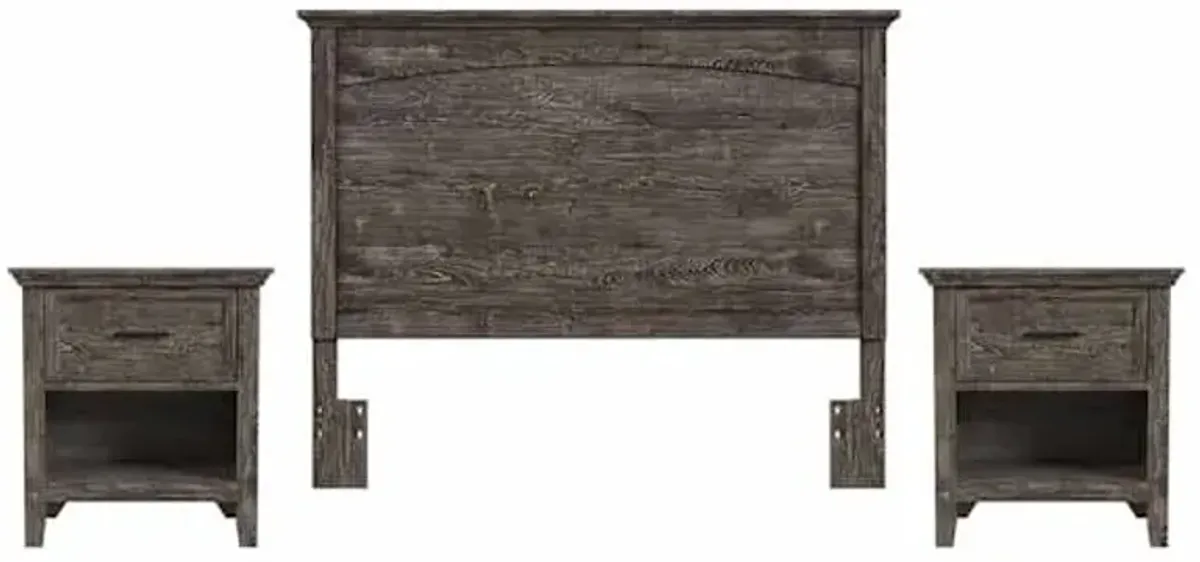 Memphis Grey Bedroom Set, Full/Queen