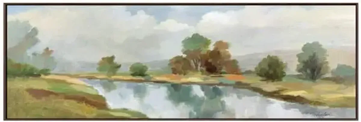 Framed Landscape Canvas Wall Art, 60x20