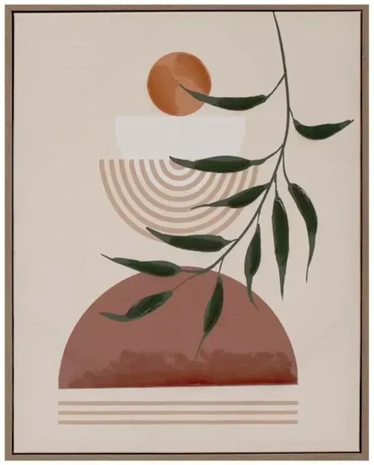 Soul Searcher Framed Neutral Vine Canvas Wall Art, 16x20