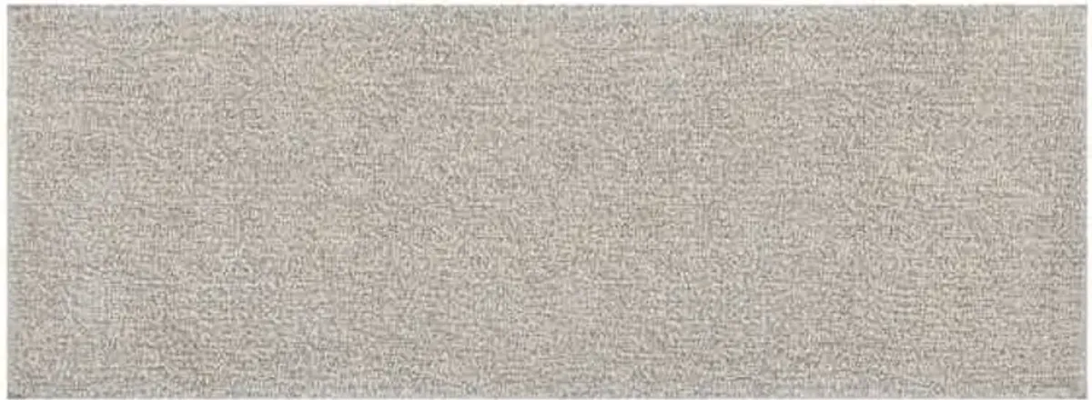 Striped Tan & White Bath Runner, 22x60