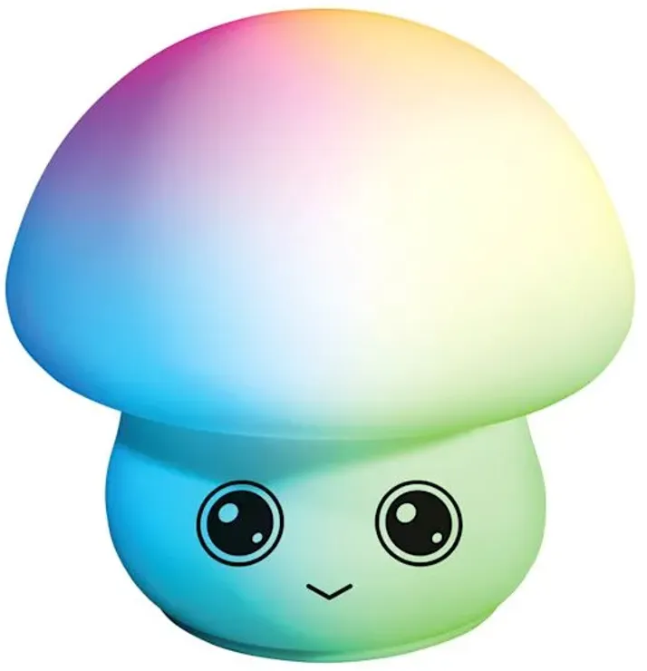 Squishy LED Mushroom Light, 6"