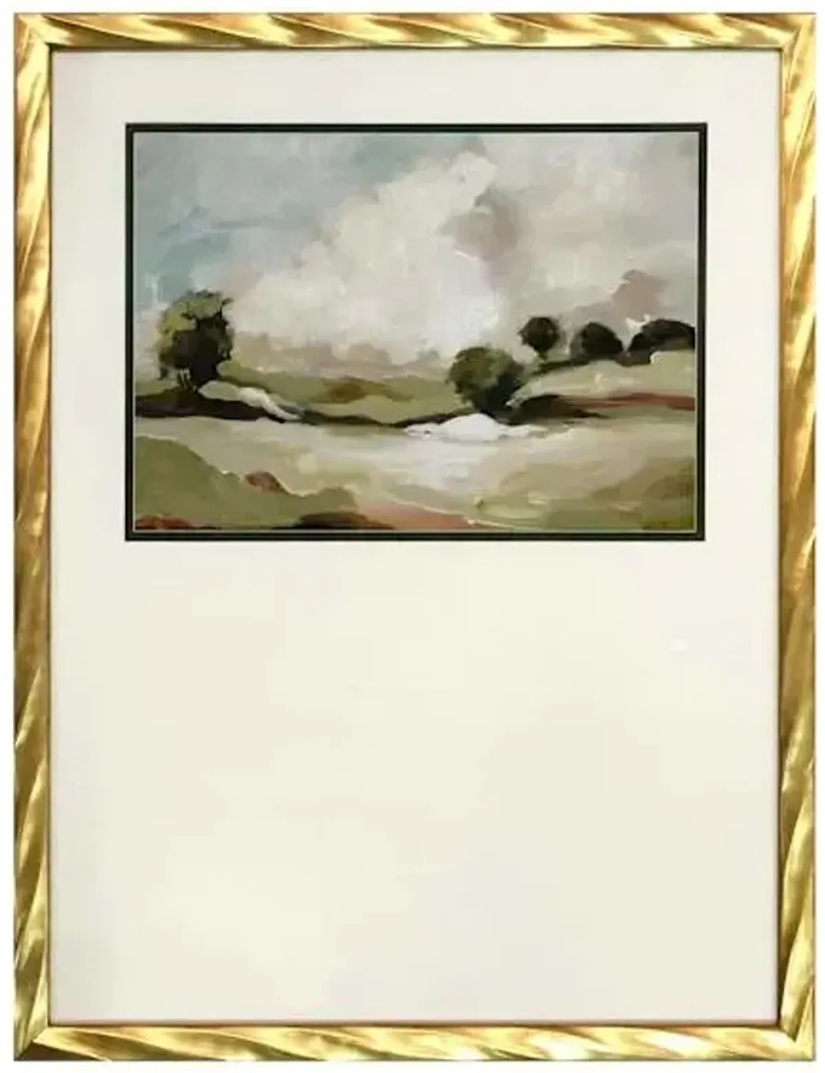 Glass Framed Pastoral Land Wall Art, 25x19