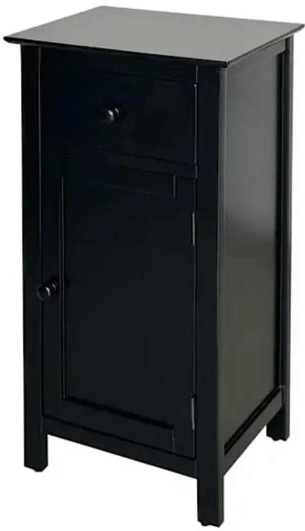 Thomas Wooden Accent Cabinet, Black
