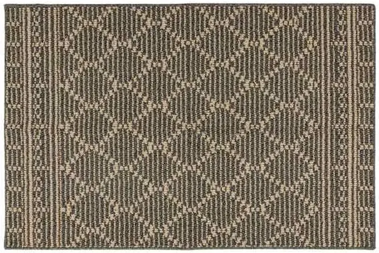 Olympia Charcoal & Tan Trellis Accent Rug, 20x30
