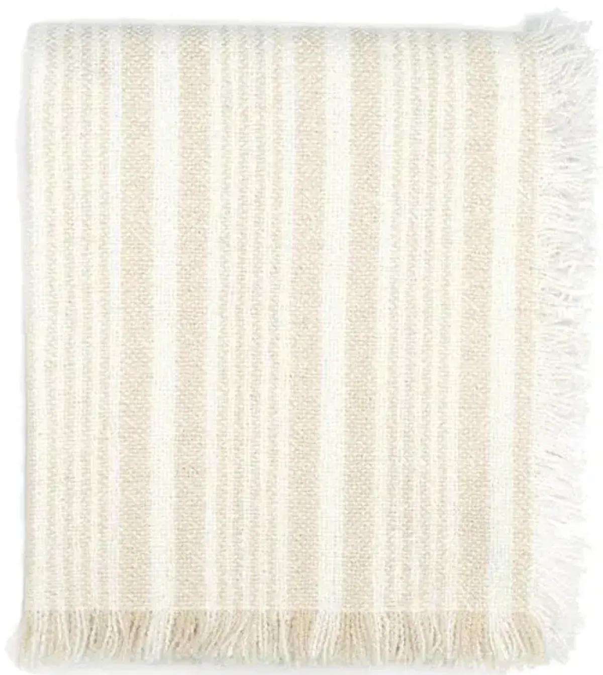 Neutral Stripe Woven Throw Blanket, 50x60
