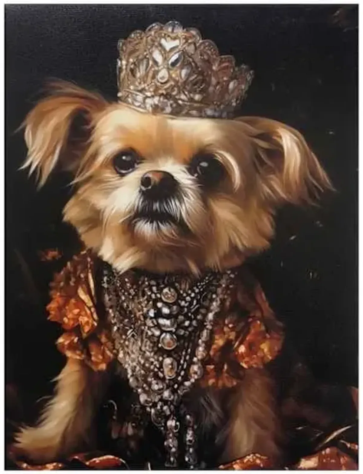 Victorian Terrier Canvas Wall Art, 12x16