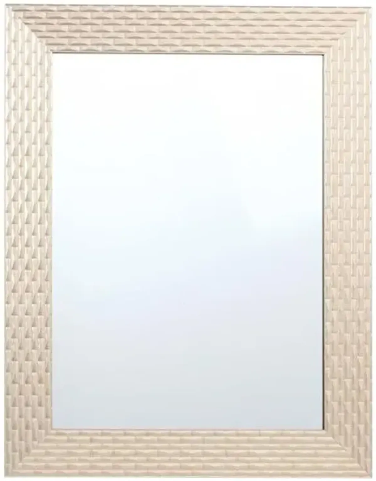 Metallic Basket Weave Mirror, 22x28