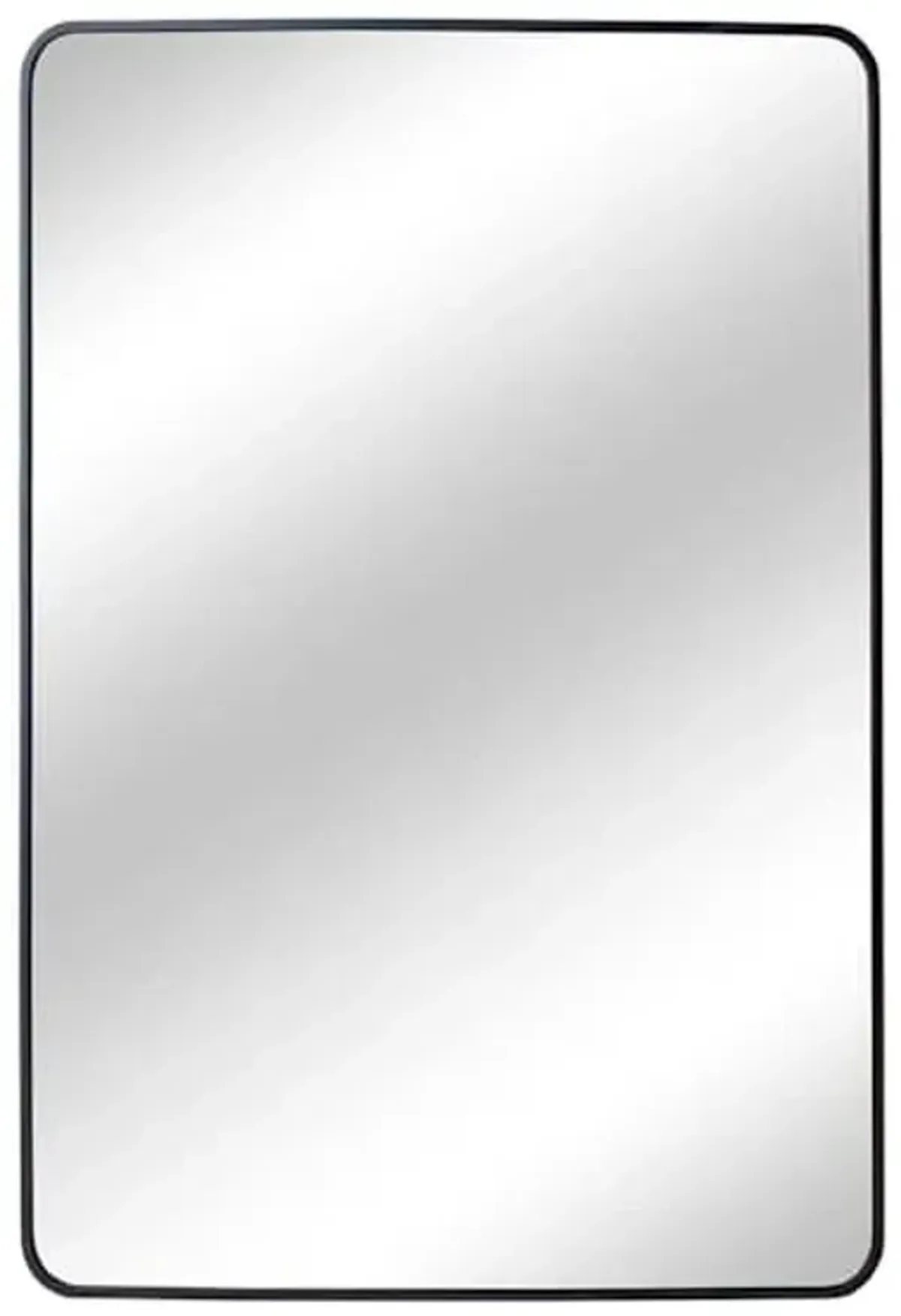 Black Aluminum Rectangle Mirror, 24x36