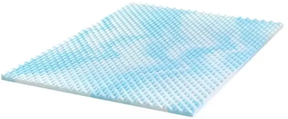 Zinus 1.5" Cooling Swirl Gel Memory Foam Mattress Topper, Queen