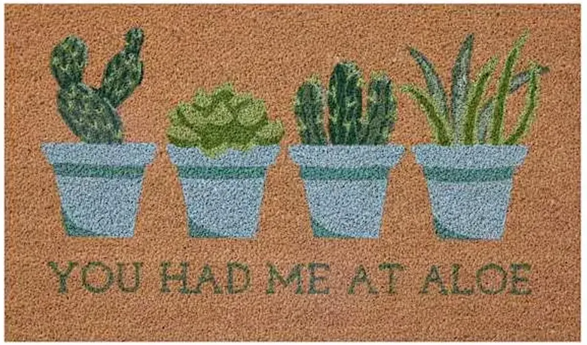 You Had Me Aloe Coir Mat, 18x30