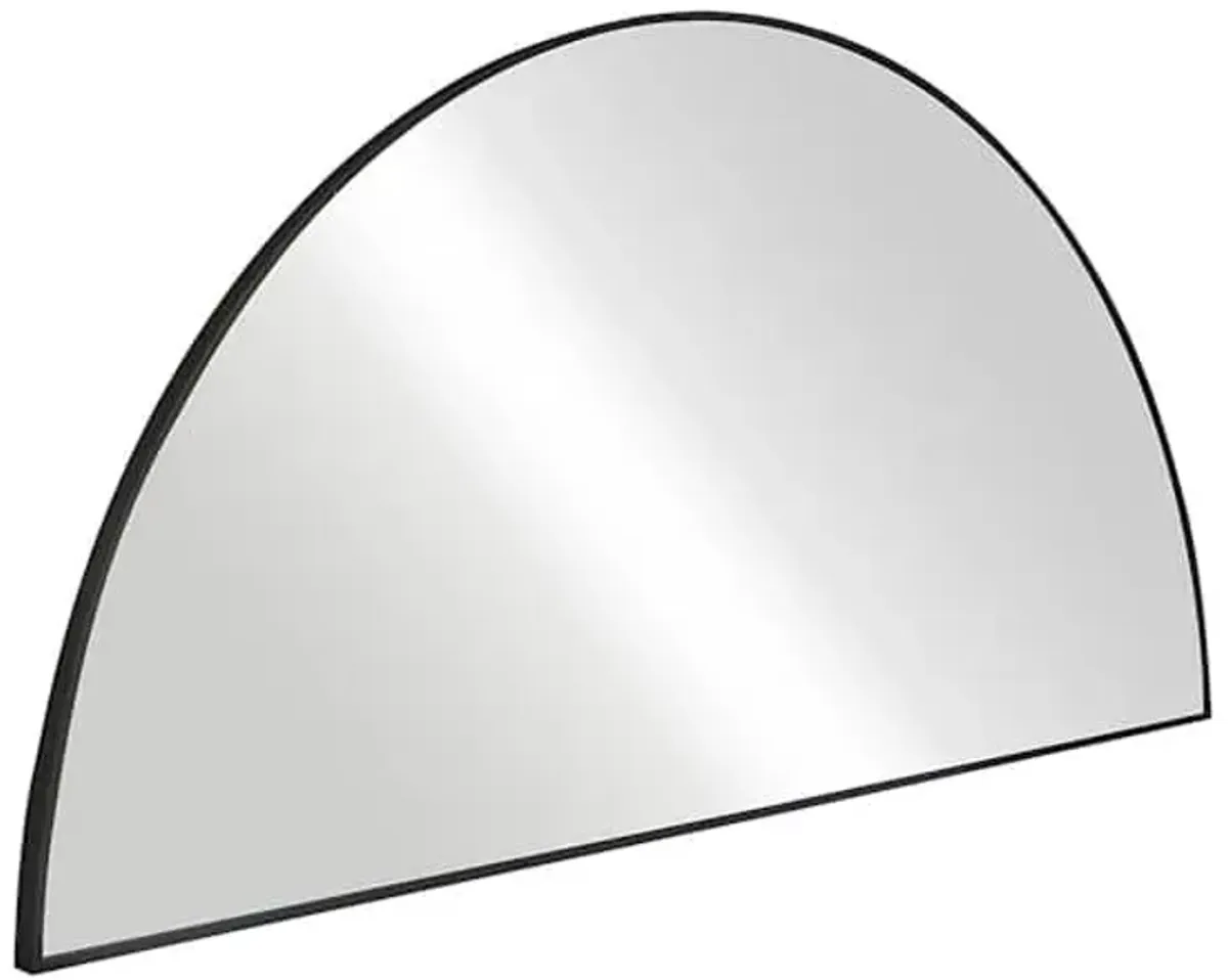 Half Moon Black Wall Mirror, 18x36