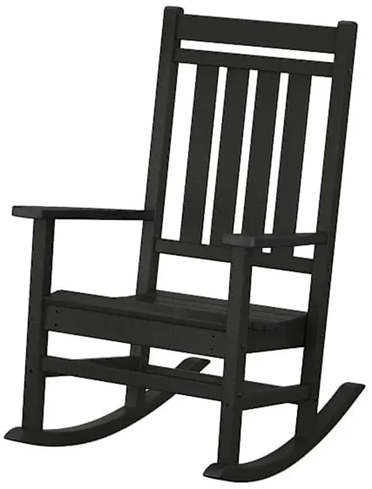 Polywood Black Rocking Patio Chair