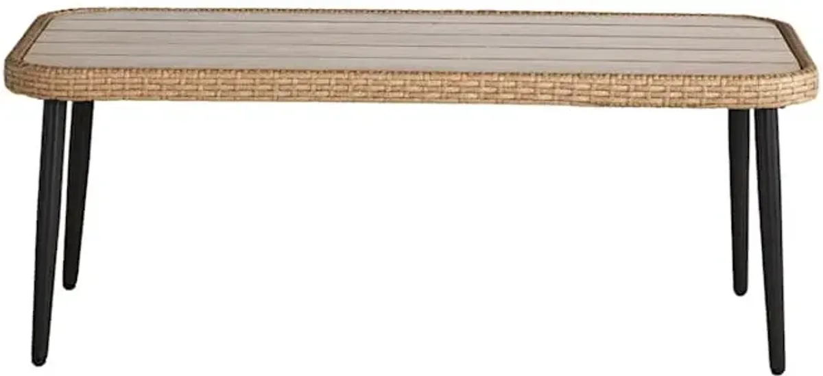 Paloma Patio Coffee Table with Rustic Grey Top
